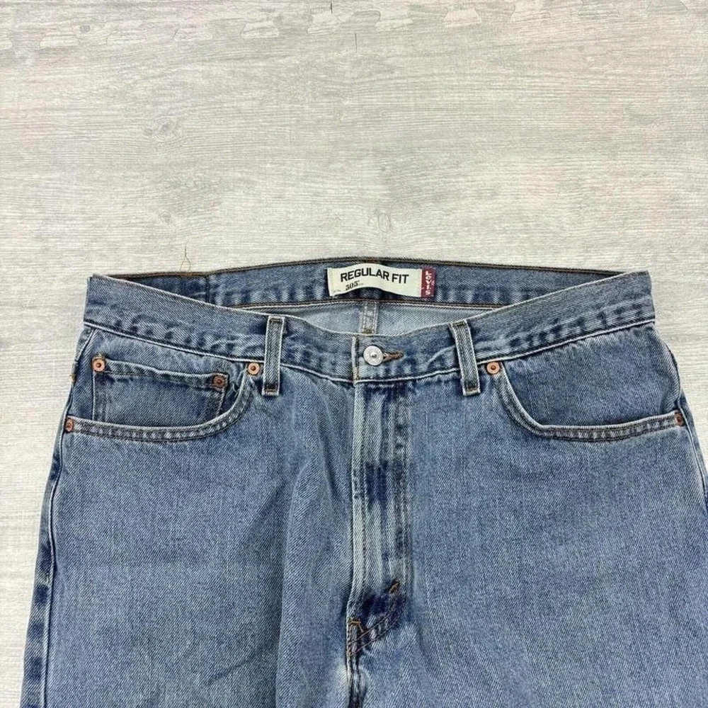 Vintage‎ Levis 505 Jeans Mens 36x30 Straight Leg Regular Fit Medium Wash Denim